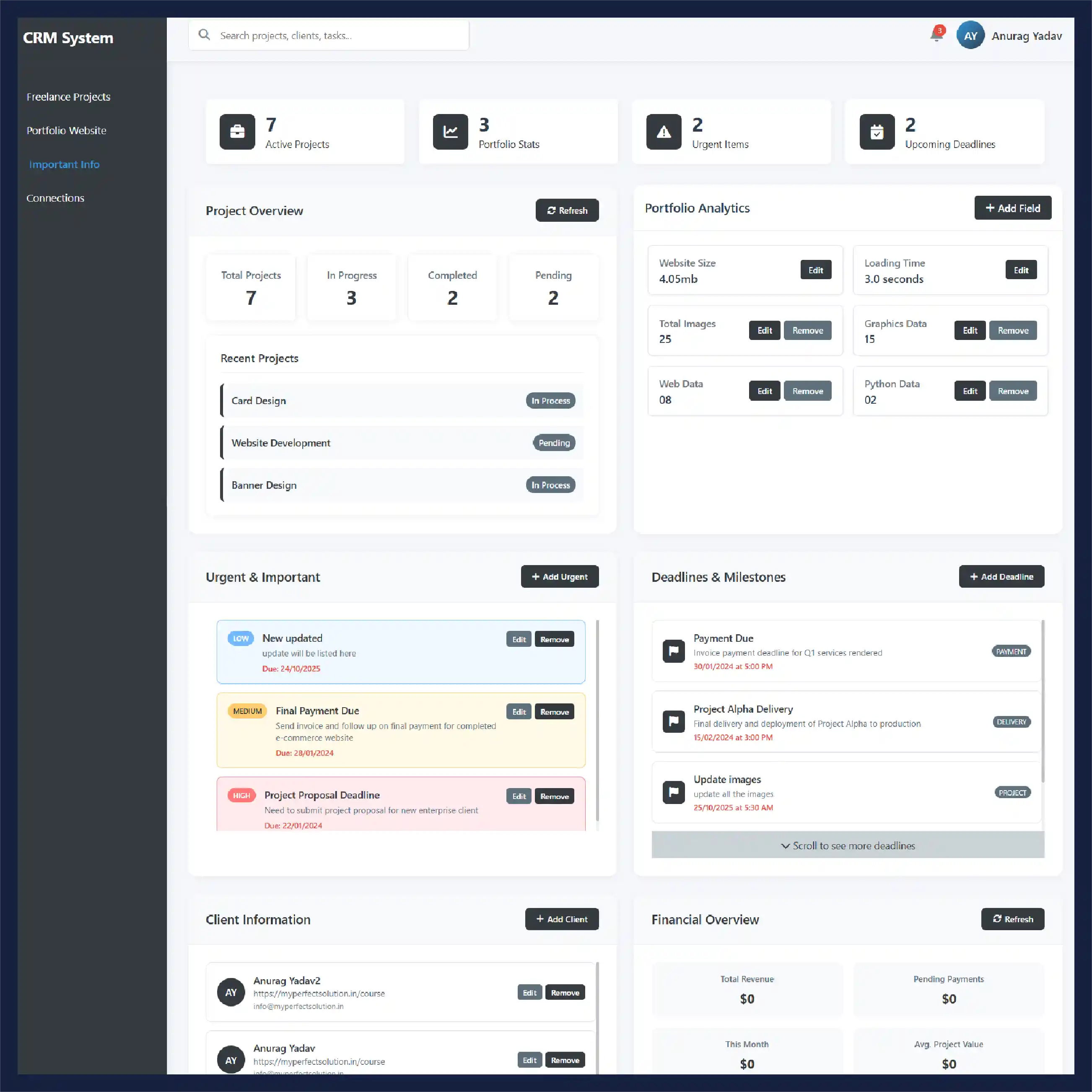 CRM management system