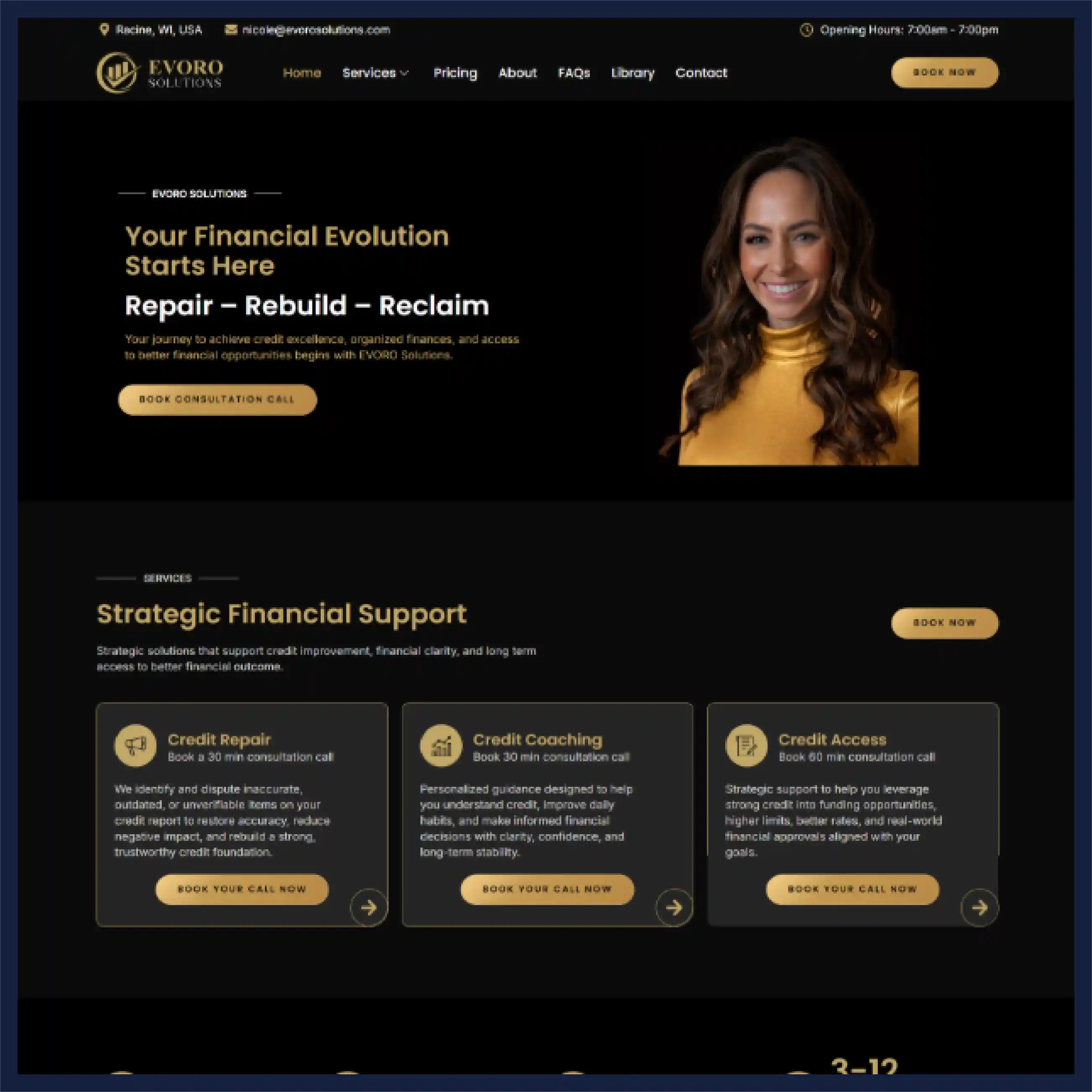 Individual project at RKL Digital — finance website