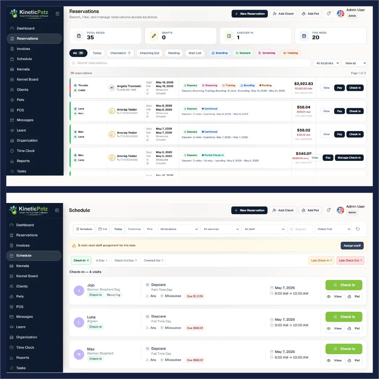 Pet business SaaS platform