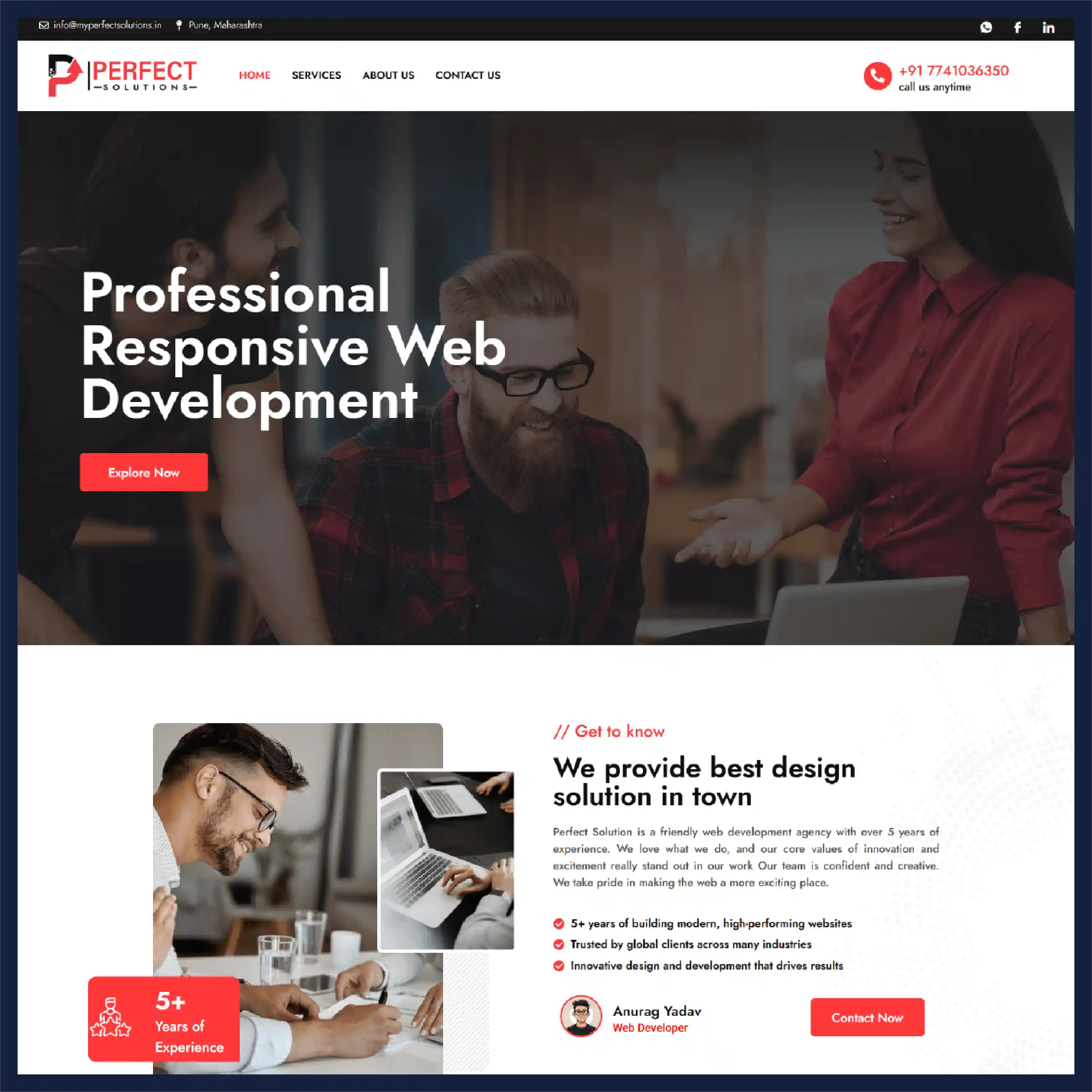 Personal freelance website