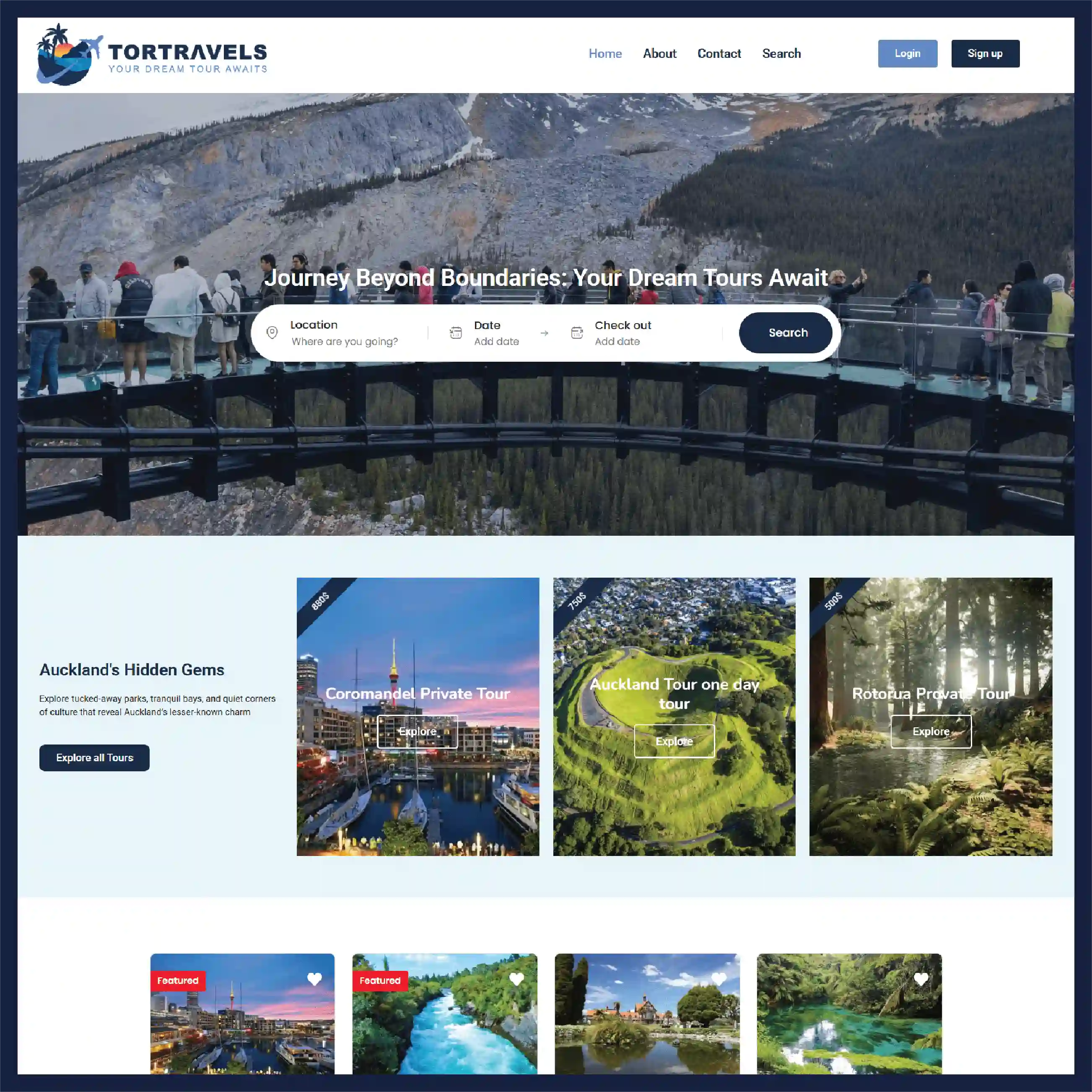 Tours and travels website